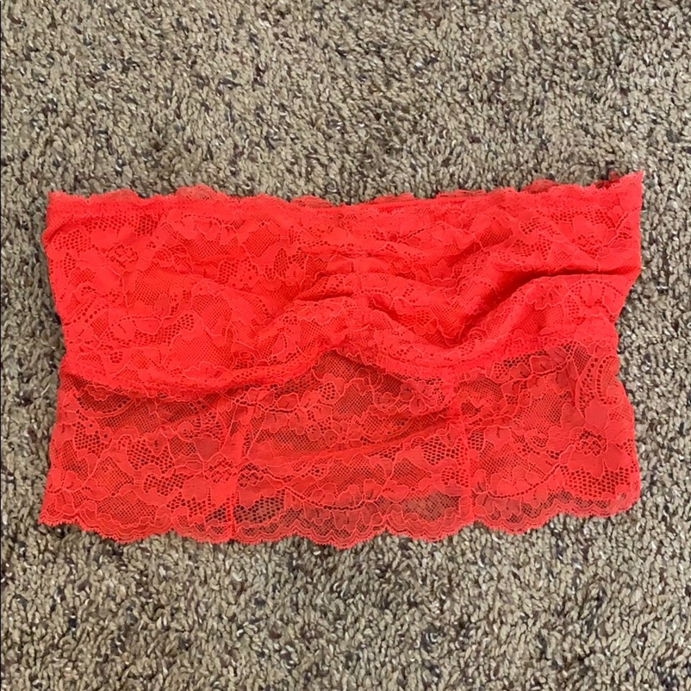 American Eagle Red Lace Bandeau